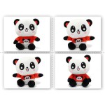 Cute Happy Panda wearing beautiful Red Baby Panda T-shirt
